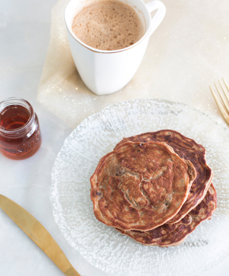 Try this healthy Maple Coffee pancake recipe from the Tone It Up Nutrition Plan, made with clean Tone It Up Protein Powder!