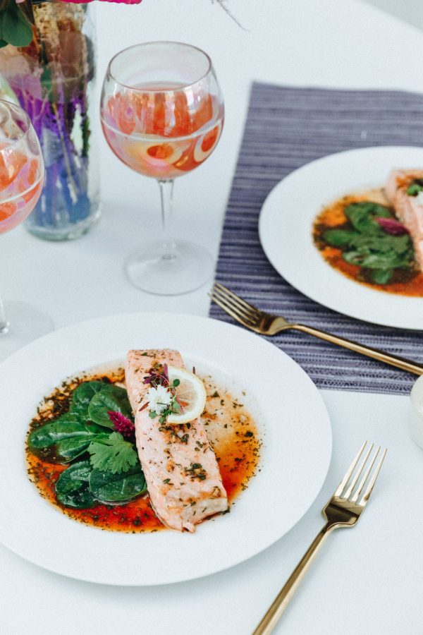 Try this amazing Chili-Tamari Steamed Salmon recipe from the Tone It Up Love Your Body Meal Plan!